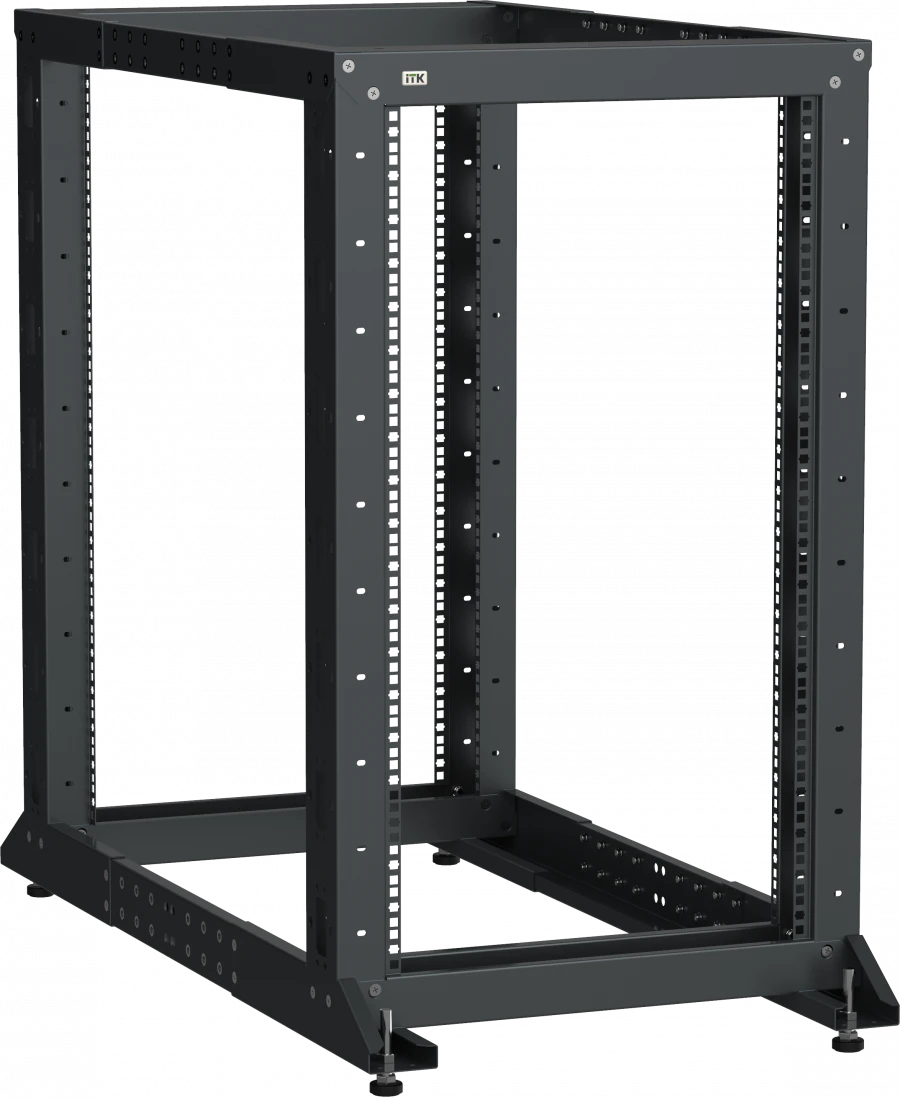 Adjustable 2-Post Rack 33U 600x600-1000mm Black LF05-33U61-2GM
