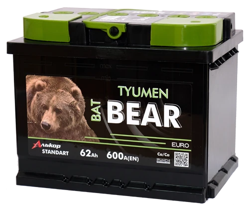 Lead-Acid Starter Battery for Internal Combustion Engines 12V Tyumen BatBEAR