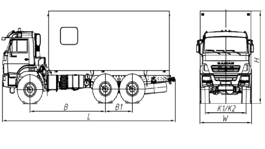 Special Van on KAMAZ 43118 Chassis Model 675430-10