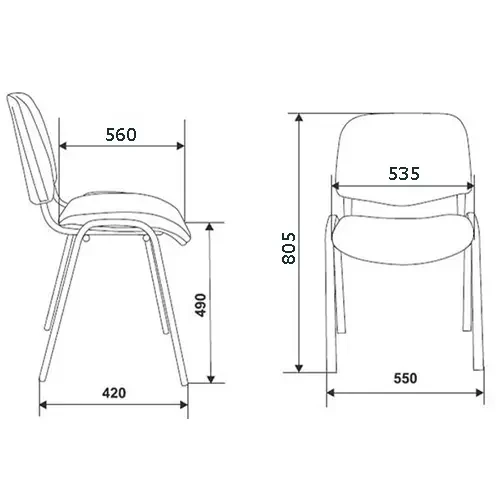 Office Chair with Metal Frame (SU 1)