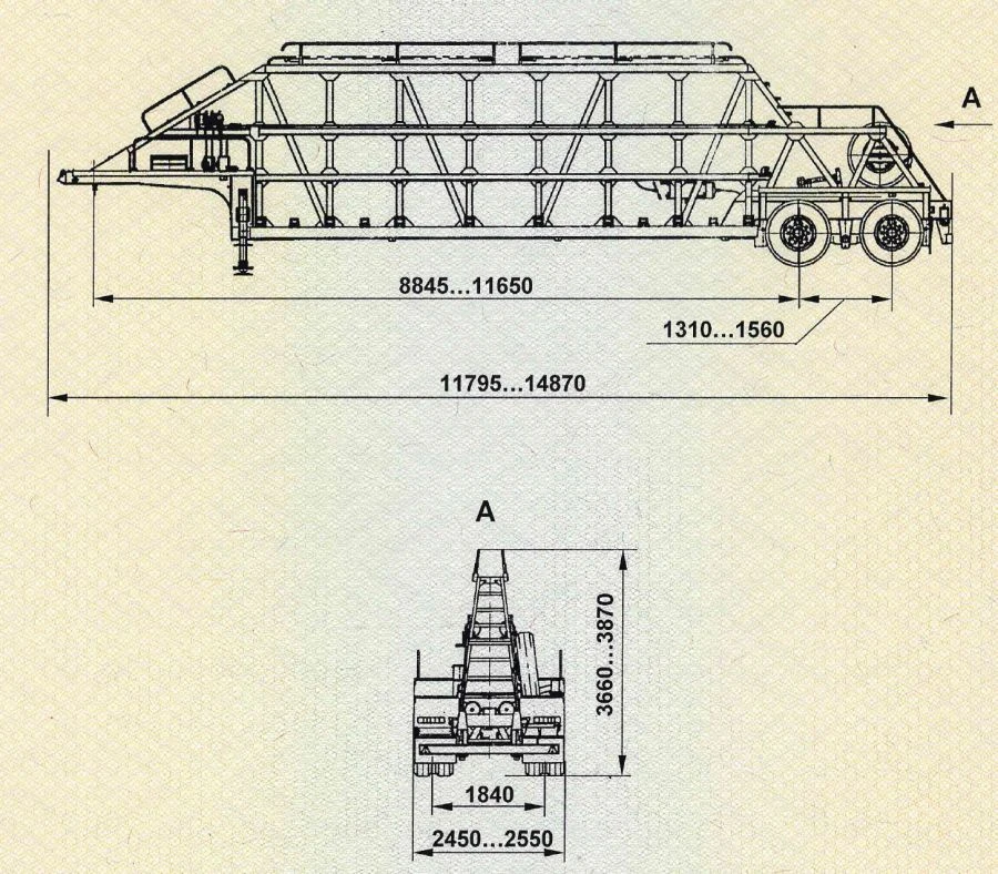 Metal Frame Semi-Trailer ChMZAP-938532 for Wall Panel Transport