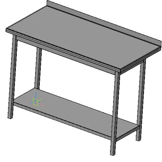 Production Table with Edge - Model MZPO-PT-01