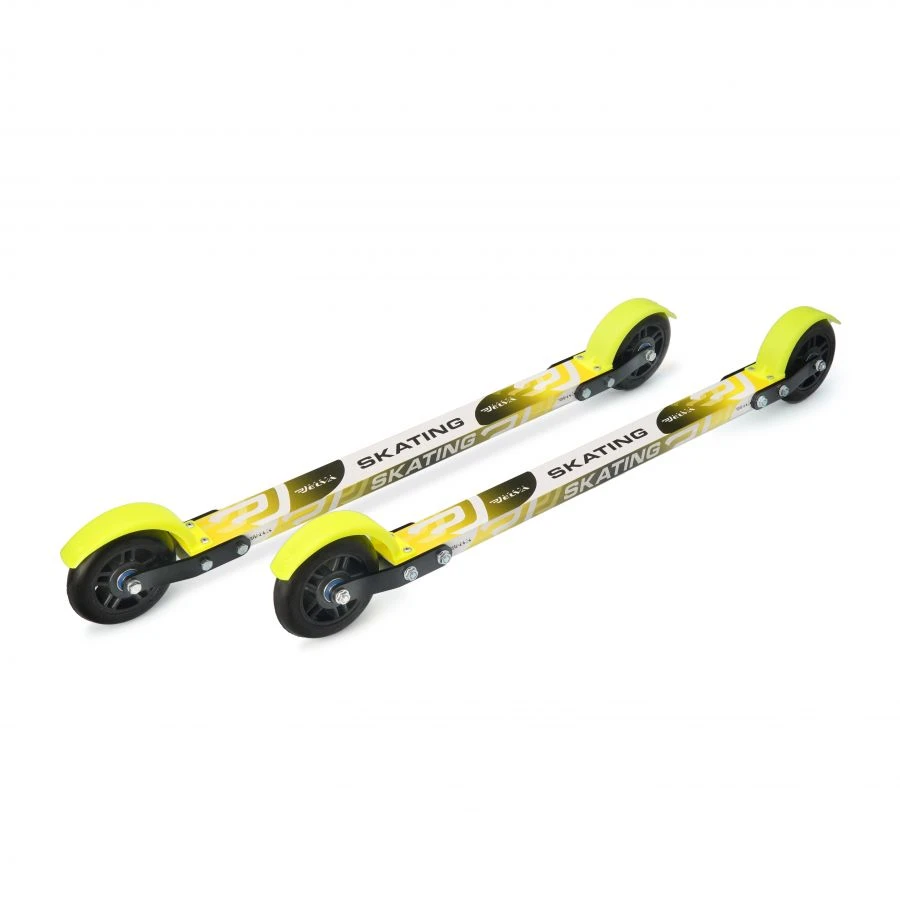 ELVA SK100R Skate Roller Skis with Rubber Wheels