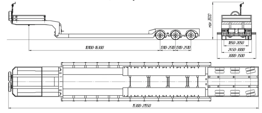 Semi-Trailer for Transporting Heavy Equipment 949144