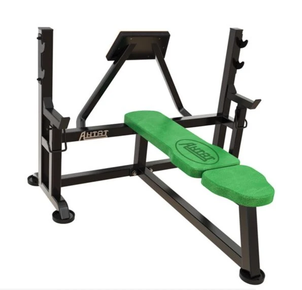 Bench Press with Safety Supports and Partner Support