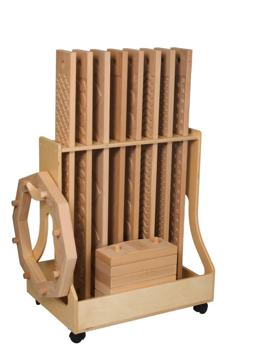 Tactile Path Set - 8 Wooden Boards with Textured Surfaces