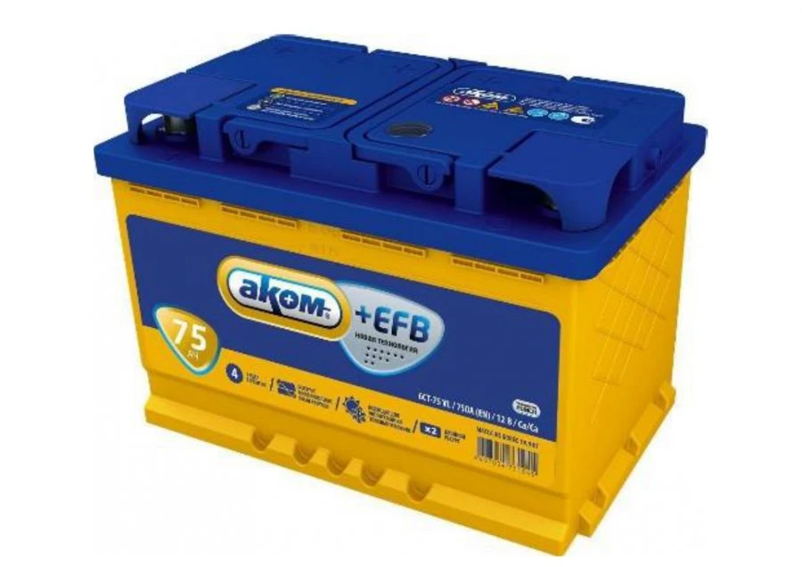 75Ah EFB Lead-Acid Starter Battery for Gas Engines - A21R22.3703010