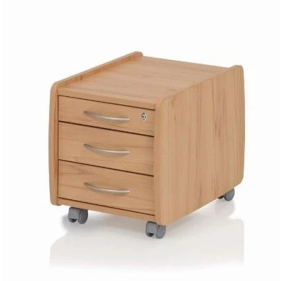 Wooden Printer Stand with Drawers on Wheels