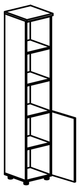 خزانة مستندات ضيقة 4112 سلسلة "ريثم