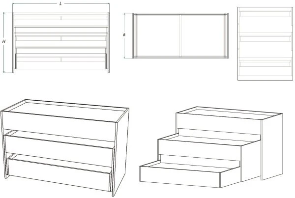Triple Bunk Bed for Sleeping (K.3 Series)