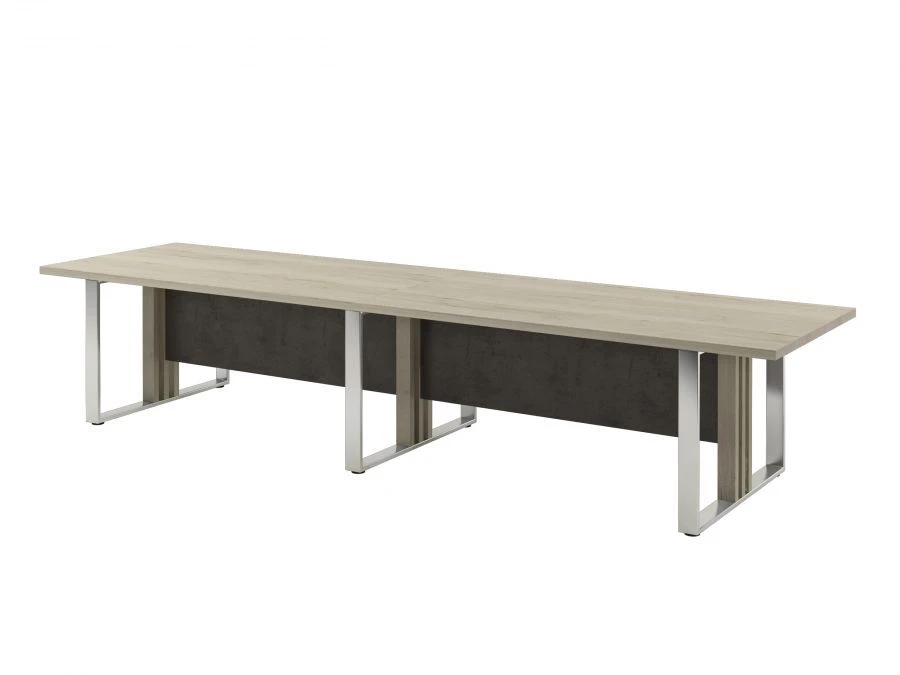 Conference Table with Metal Legs for Office Meetings