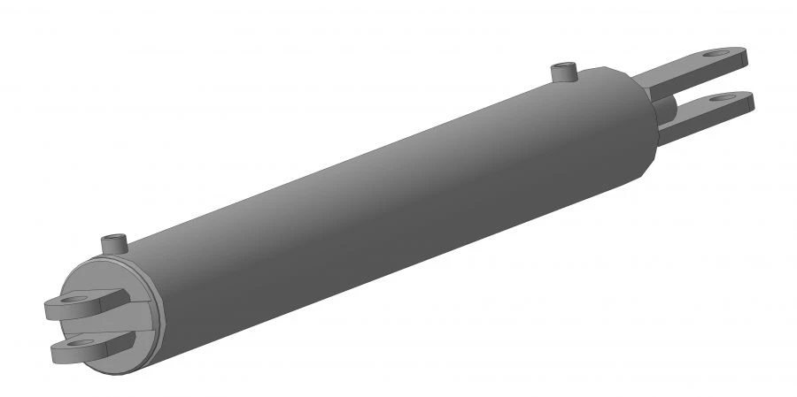Piston Hydraulic Cylinder for Pushing and Pulling, 125mm Diameter, Model EDCG 125.45.930.1390V