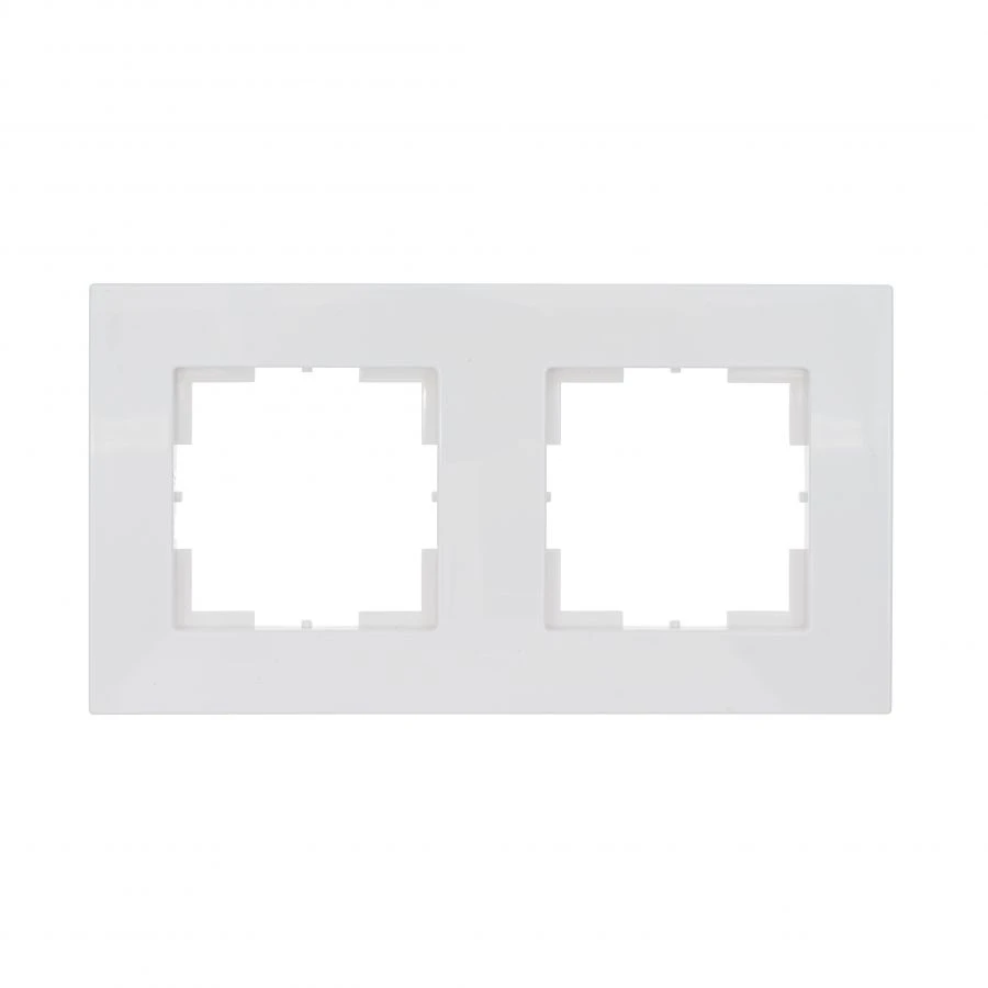 Double Frame for Electrical Installations, White Color