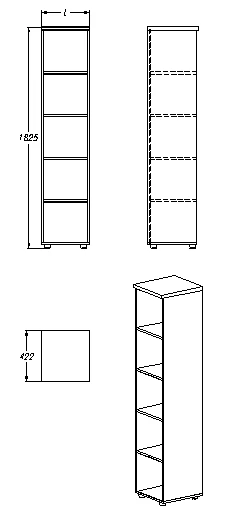 Storage Rack for Documents and Office Supplies - Series 401.183