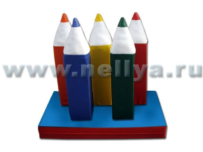 مجموعة أقلام تلوين نيلية - 5 أقلام مع بساط 120x60 سم