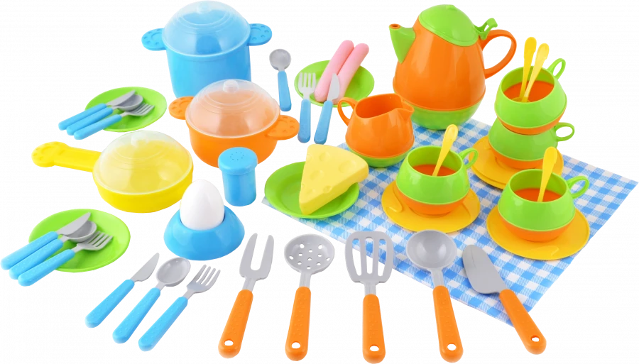 Complete Toy Kitchen Set with Food - KNOBA 1/6