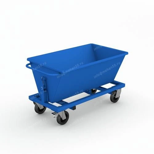 Self-Dumping Container for Metal Shavings and Bulk Materials, Series 1307