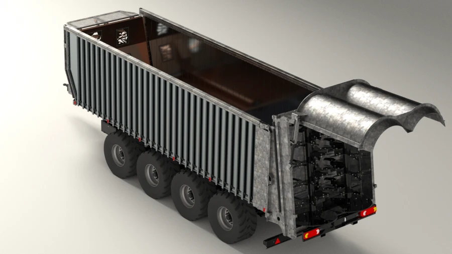 Tractor Semi-Trailer with Horizontal Unloading PTV-4101