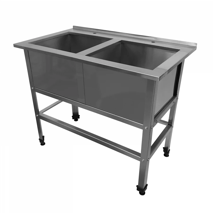 Two-Compartment Washing Sink for Food Service