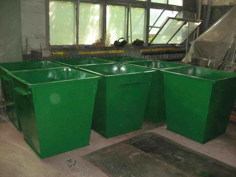 Metal Waste Container KM-45, 800L Capacity