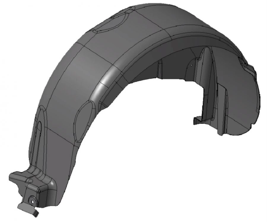 Left Rear Wing Shield for Vehicles M1 and N1 - 9680450380
