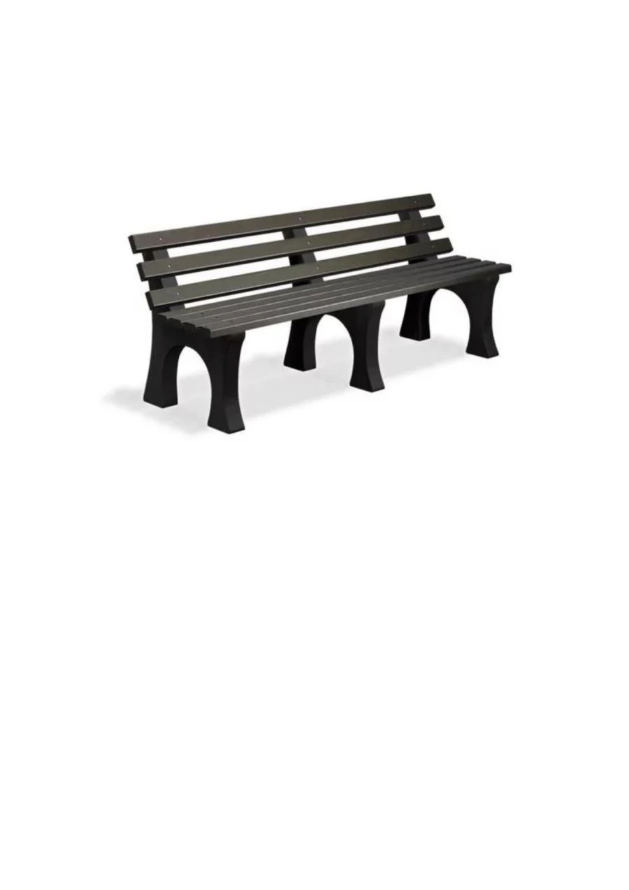 Stylish Polymer-Sand Composite Bench with Backrest