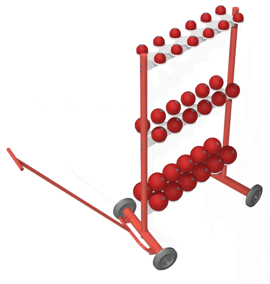 Portable Storage Rack for Athletic Shot Puts