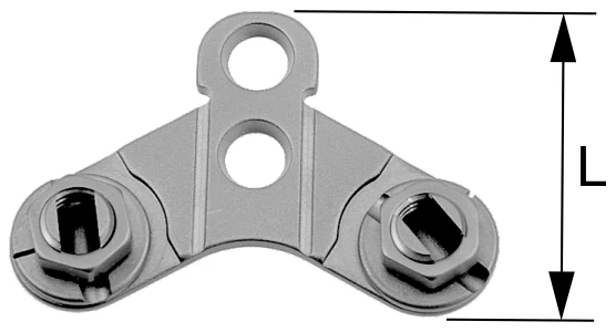 Y-Shaped Occipital Plate with 2 Holes, Article 846.032