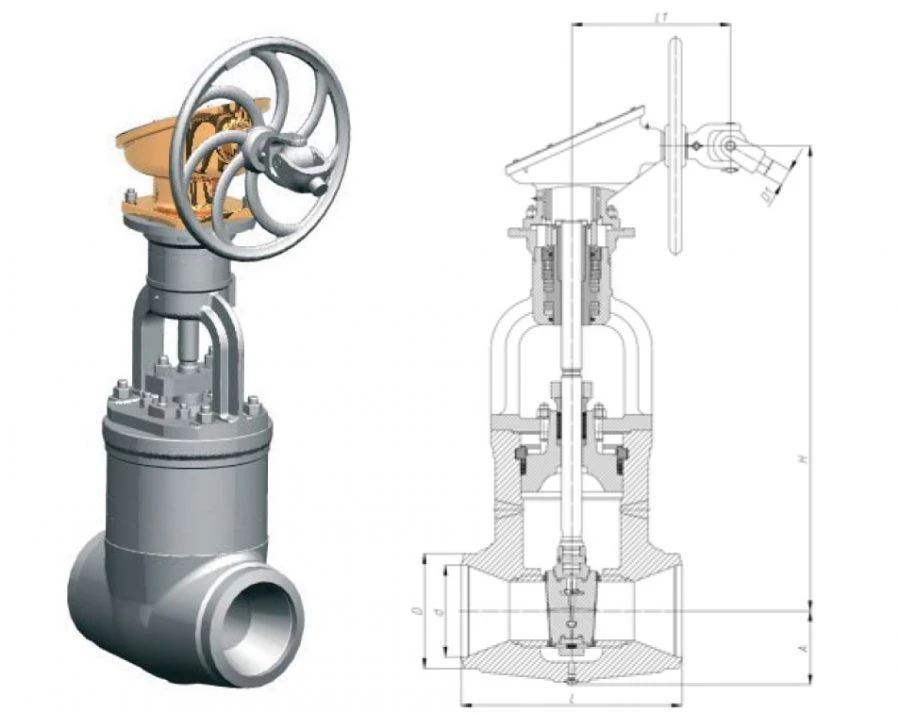 Gate Valve 1015-150-CZ DN150/PN9.8 MPa