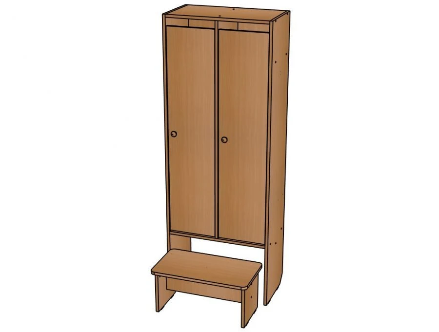 2-Section Wardrobe with Bench - Model ШД09