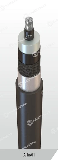High Voltage Power Cable with Aluminum Conductor 64/110 kV AПвАП