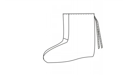 Green Cotton-Polyester Fabric Shoe Covers