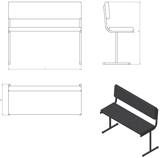 Metal Frame Sofa for Seating - D.MK Series