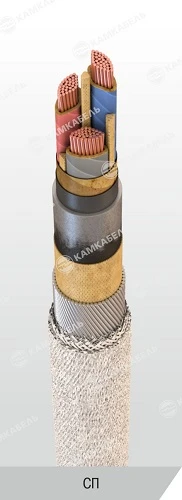 Power Cable with Copper Conductors, Paper Insulation, 6/10 kV, Type C