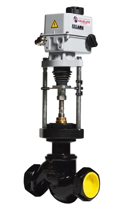 صمام موصل كهربائي من نوع ك ز م مع آلية تنفيذ كهربائية DN 15-50 PN 16