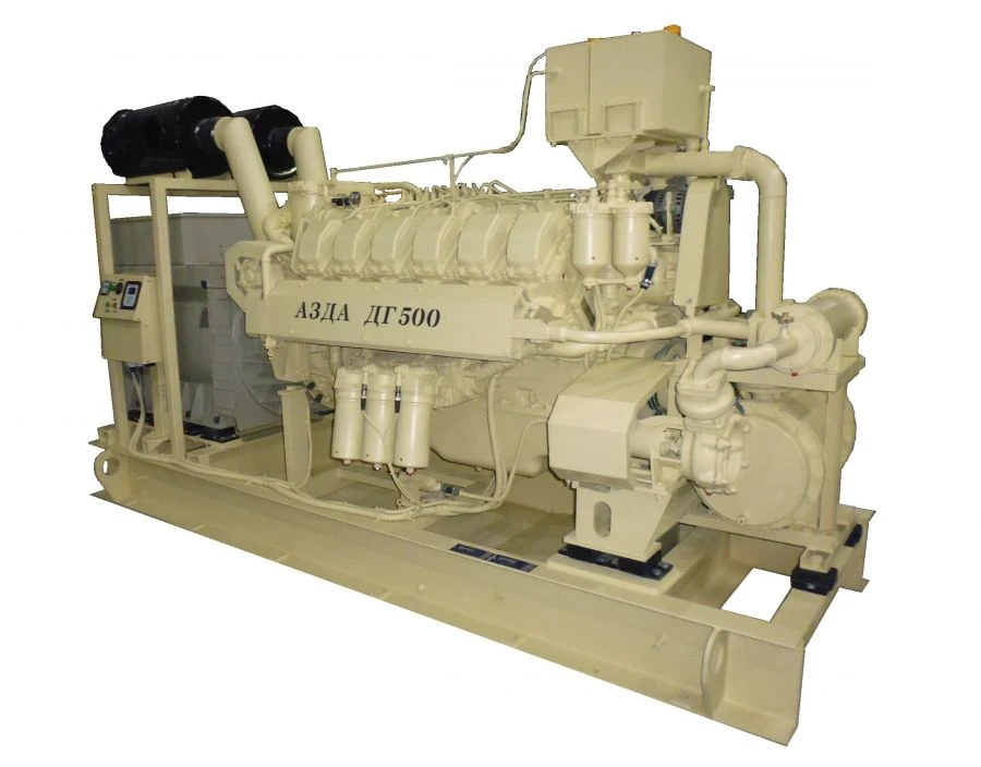 DG450R-2A-400 and its completions. Ship diesel generator complying with the requirements of the Russian River Register.