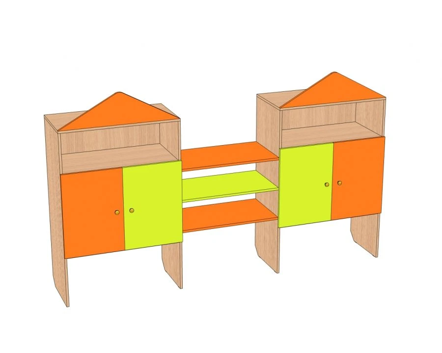 وحدة تخزين الألعاب "منزل-2" بدون أدراج SI-D2