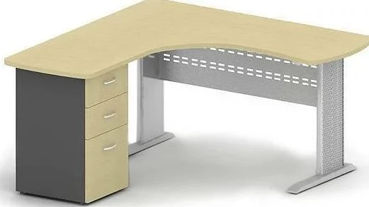 Ergonomic Single-Pedestal Desk, SE-1
