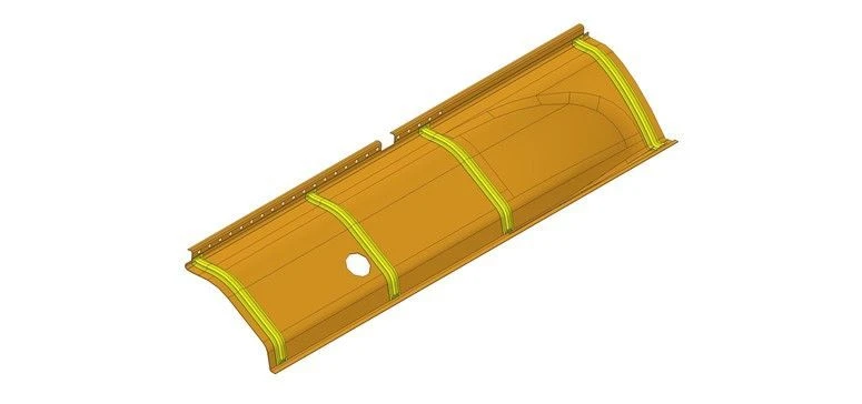 لوحة السقف الانتقالية اليمنى للحافلة LIАЗ-529265-03، الرقم 529265-5702247-03