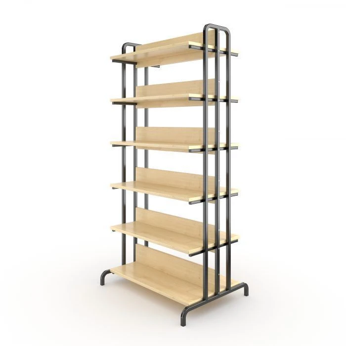 Double-Sided Library Shelf with Durable Design
