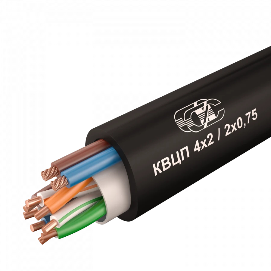 Combined Cable KVC-P 2x2x0.52/2x0.75 for Surveillance Systems