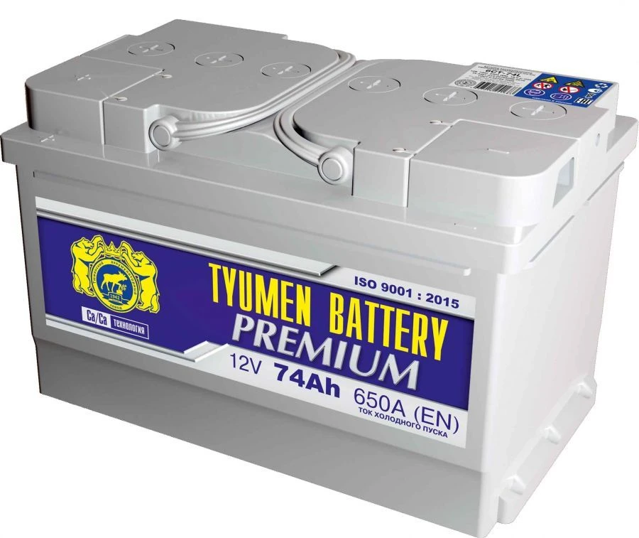 Lead Acid Starter Battery TYUMEN BATTERY 6СТ-74L PREMIUM