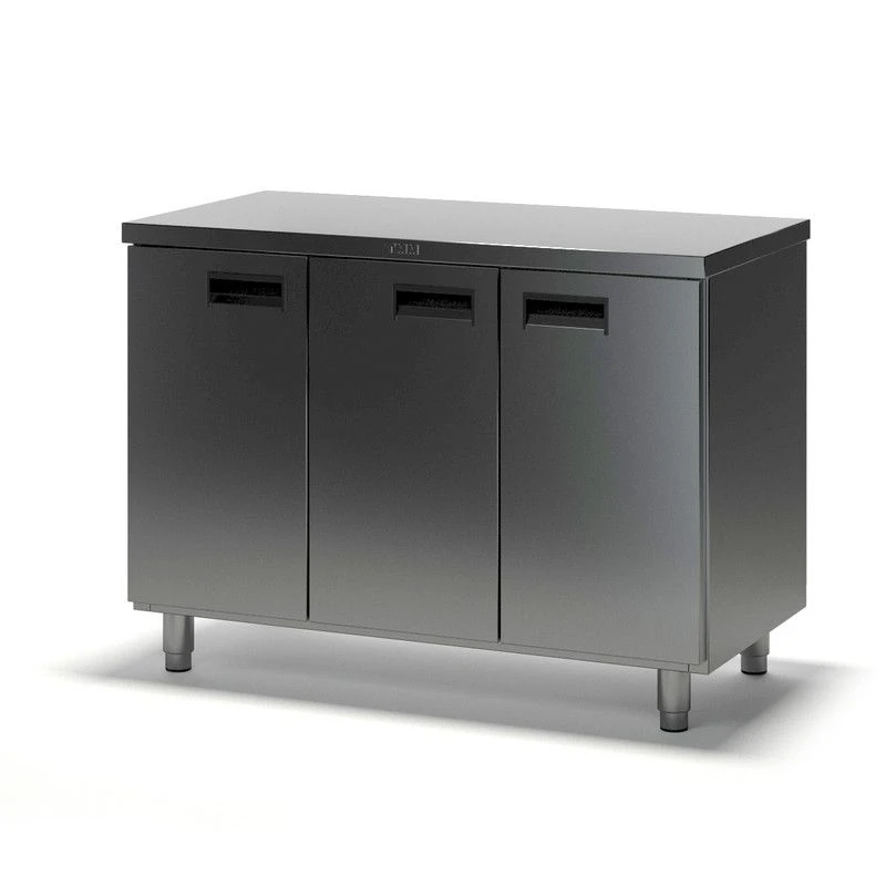 Stainless Steel Table with Three Swing Doors SD-1