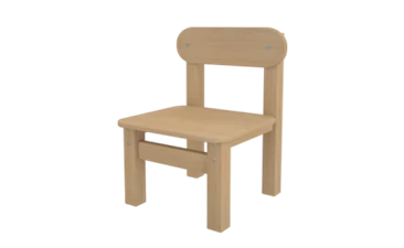 Children's Non-Adjustable Chair Made of Birch Wood MD 01.02.03