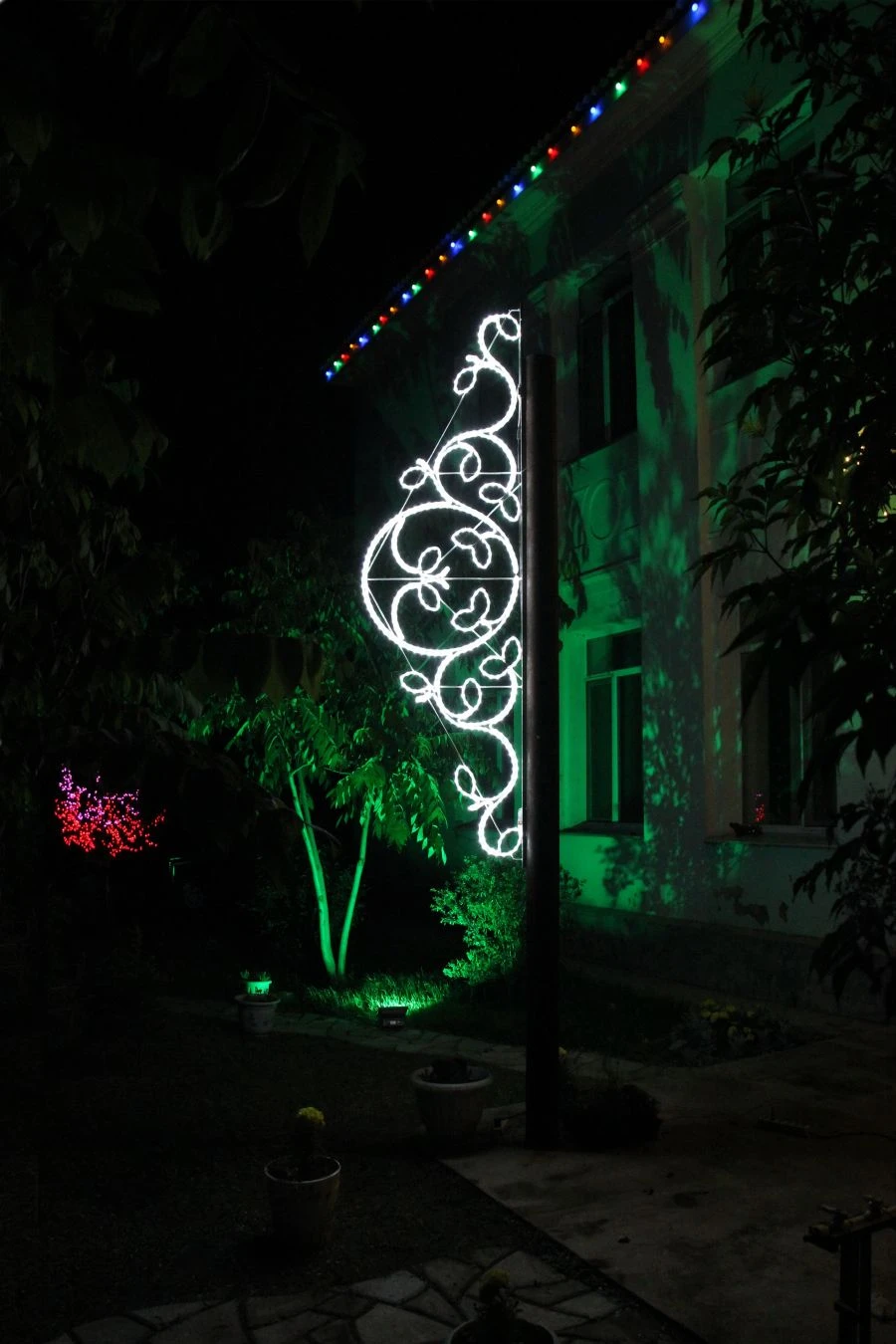 Decorative LED Panel "Spring Pattern" - 220V Outdoor Light Fixture