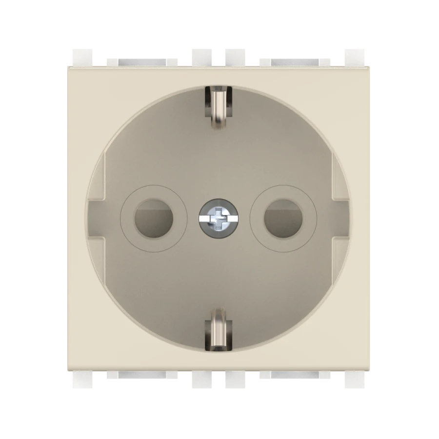 CADUCEUS ALING Experience Concealed Socket with Grounding 16A, 250V~ Beige, Model 74102.9