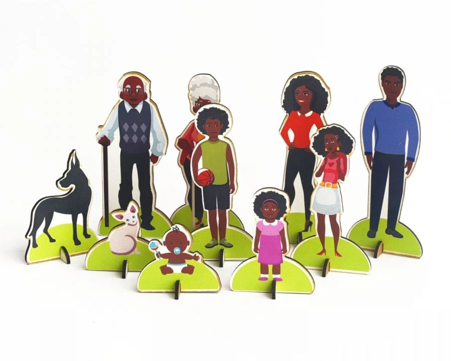 مجموعة تماثيل عائلة - ثلاثة أجيال