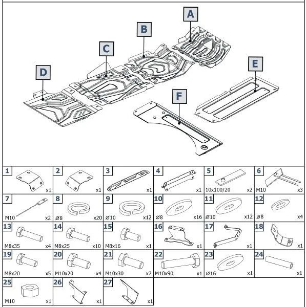 Metal Protection Kit for Mitsubishi L200 MY (2019-)