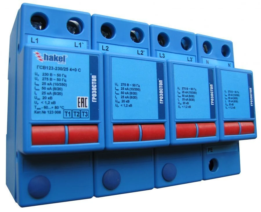 Surge Protection Device GSV123-230/25 4+0 S (LT), Cat. No. 123 108