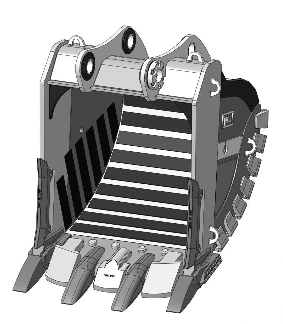 Heavy-Duty Rock Bucket RDX-113.21D-X15CC(4)WS